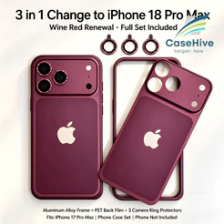3-Em-1 Capa De Telefone Change 18 pro max 17 Pro Max Capinha iPhone 17 pro max celular 16promax 15 14 13 12Pro Laranja