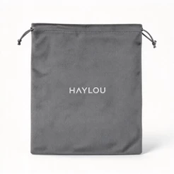 Bolsa De Armazenamento Haylou Premium Cinza 250 * 220 Mm | Saco Com Cordão À Prova De Poeira Para Acessórios E Itens Ess