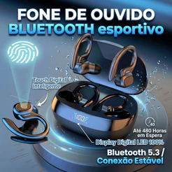 VOKRU fone de ouvido bluetooth sem fio fone sem fio bluetooth 5.3 headset gamer