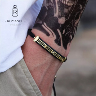 Pulseira Masculina Nova Moda Personalidade Pulseira Masculina Estilo Hip Hop Pulseira de Cristal Atacado de Fábrica【259】