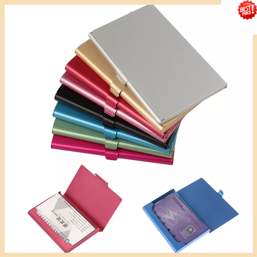 Criativo Porta-Cartões De Visita Caixa Metálica De Alumínio Crédito em Oferta na Shopee