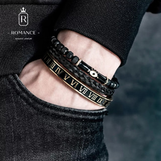 【314】Conjunto Luxo Esmalte Eye Bracelet Roman Bracelet Royal Crown Charm Masculino Aço Inoxidável Geometria Pulseiras Aberto Jóias Ajustáveis