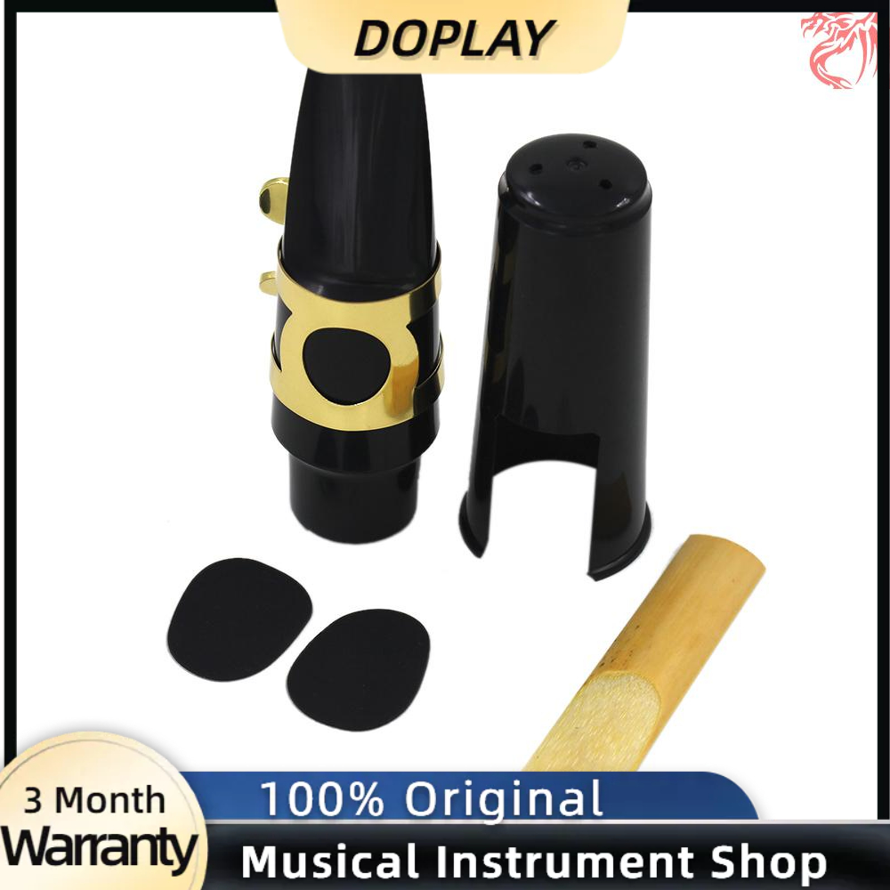 Alto Sax Saxofone Bocal De Plástico Com Tampa De Metal Fivela Reed Bocal Patches Pads Almofadas