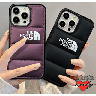 Casaco De Algodão Com Enchimento The North Face 3D Para iPhone 15 14 13 12 11 Pro Max XS Luxo Marca De Sem Deslizamento Capa À Prova De Choque telefone celular