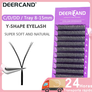 DEERCAND Extensão De Cílios Postiços Em Formato De mink premium De Tecido Flexível Com Comprimento YY