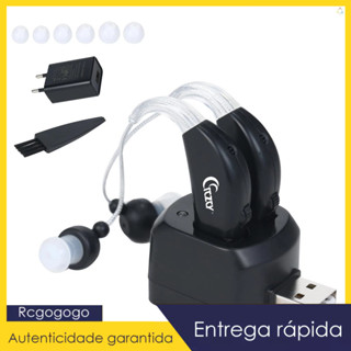 TJZJY 2-Pack Amplificador Auditivo Recarregável Para Idosos Pessoal Adultos
