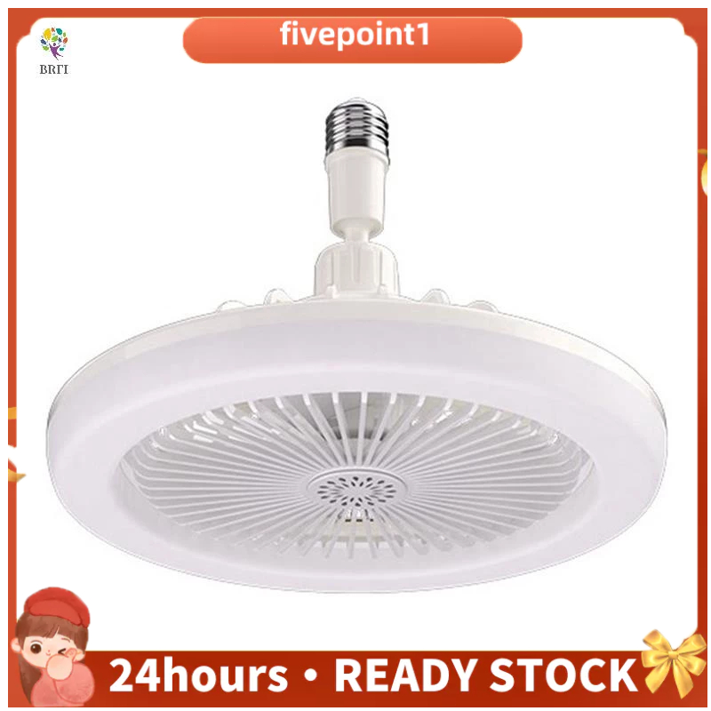 Ventiladores De Teto Com Controle Remoto E Ventilador De Lâmpada Leve Base Conversora E27 Silenciosos Inteligentes LED Para Sala De Estar Do Dormitório