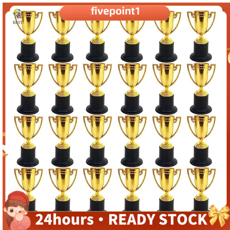 24 Pacotes De Mini Troféu Para Crianças Prêmios Plástico Ouro Copos De Festas , Recompensas , Esportes , Competições