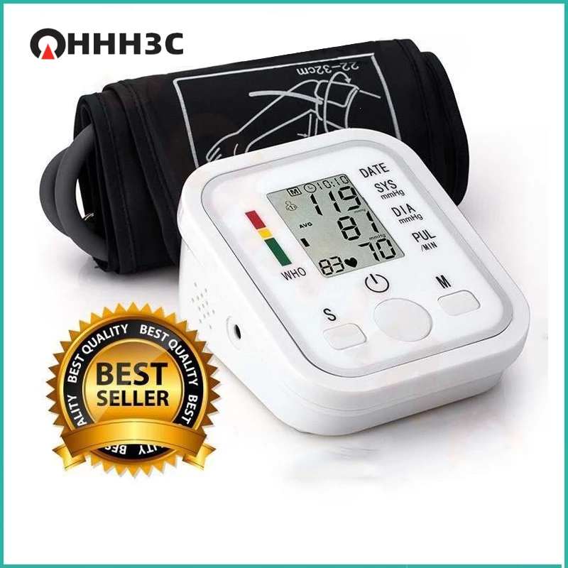 Medidor De Pressão Arterial Digital Dispositivo De Braço Esfigmomanômetro Profissional Manômetro Portátil Tensiômetro Verificador monitor Médico Multiparamétrico