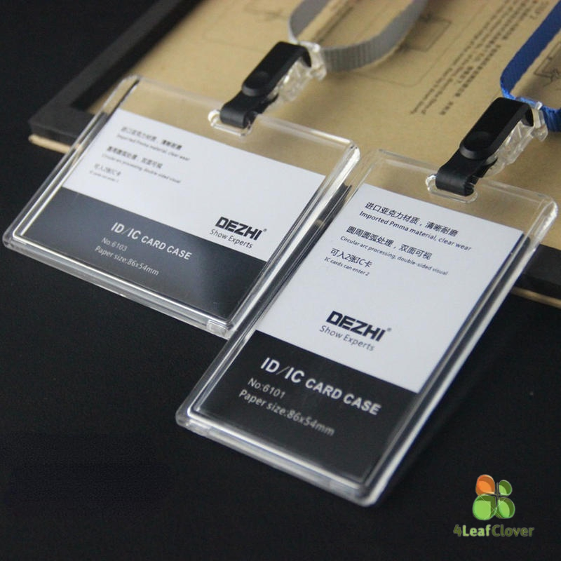 Conjunto De Cartões De Cristal/Acrílico/Transparente/Crachá/Cartão De Trabalho Identificação/Controle De Acesso