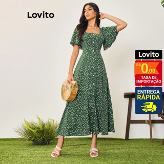 Lovito Casual Vestido Feminino Floral com Zíper LBA05180