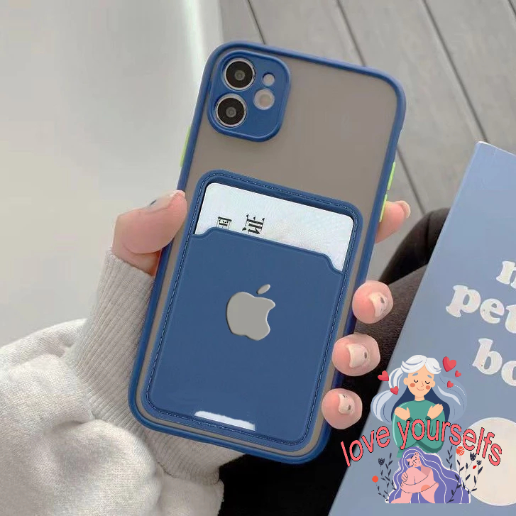 capinha de PC com porta-cartões para capinha carteira iphone 11 12 13 14 15 16 promax Carteira à prova de choque capinha com Porta cartões