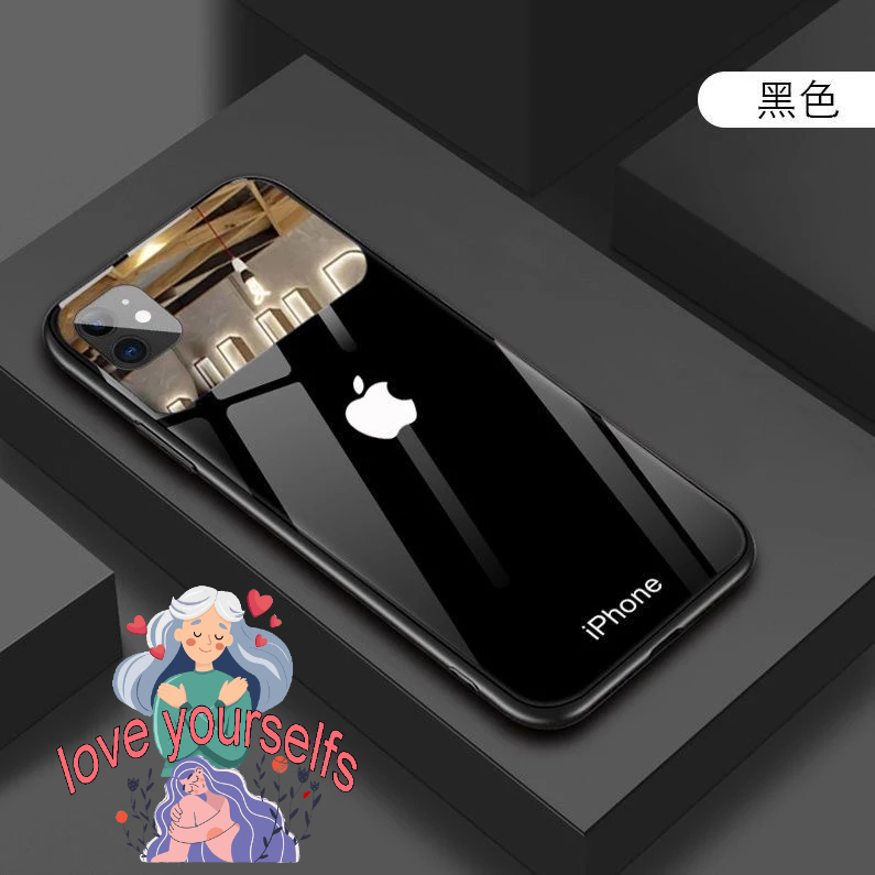 capinha de Brilhante vidro 3D capinha iphone 11 12 13 14 15 16pormax Mais choque de vidro capinha celular com espelhos