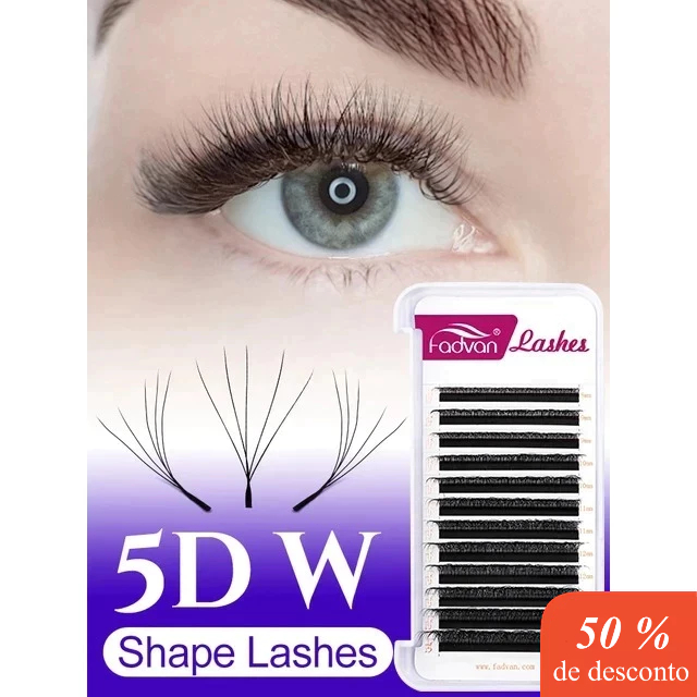 Fadvan 5D W Shaped Eyelashes Easy Fan Extensions Wholesale YY Volume Premade 12 Lines Naturar Style