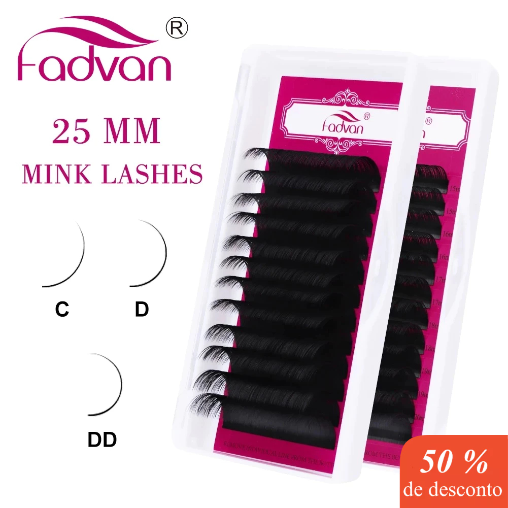 Fadvan Long Lash 20mm Extensão De Cílios Atacado Falso Vison Clássico Individual Suprimentos 20-25mm Super Sof em Oferta na Shopee