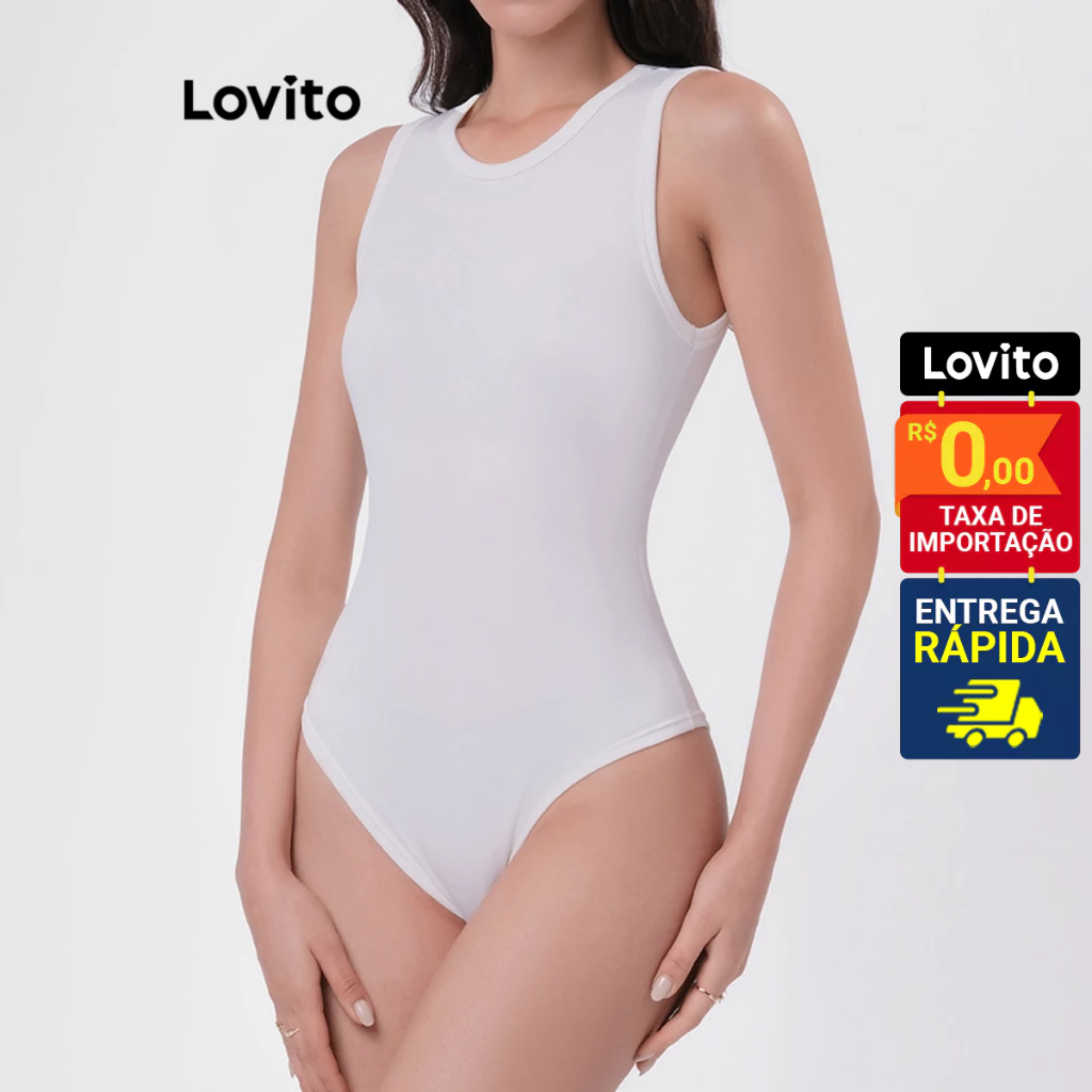 Lovito Body Sem Mangas Gola Redonda Feminino LB19BRL048