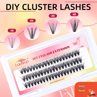FADVAN Aglomerados De Cílios 60pcs Extensão De Pestanas Super Fino Band & Soft Reutilizáveis 9-14mm MIX em Oferta na Shopee