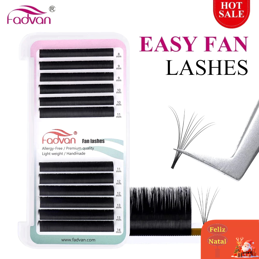 FADVAN Extensões De Cílios Fácil De Enrolamento Flare Volume Russo Automáticas Natural Cilia De Seda em Oferta na Shopee