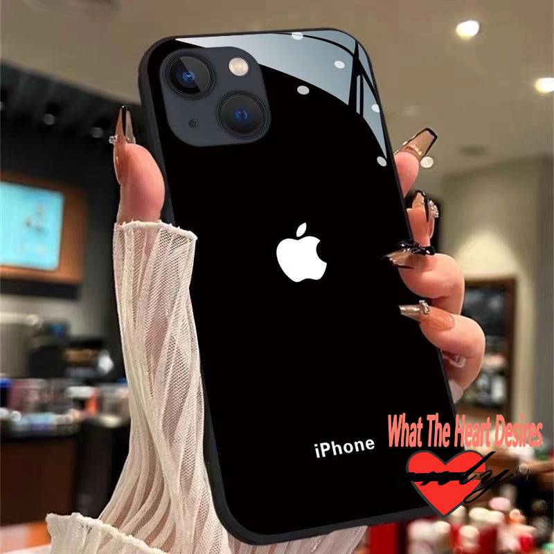 capinha de celuar de Brilhante vidro 3D capinha iPhone 13 12 11 14 15 16 ProMax Mais dura choque vidro capinha celular