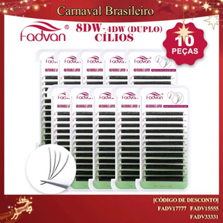 10 Peças Fadvan Pontas Duplas 4D Cílios 8DW Forma Extensão De Preço De Atacado Do Fabricante em Oferta na Shopee