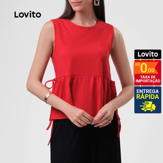 Lovito Blusa Casual Lisa para Mulheres LB27BRL056 em Oferta na Shopee