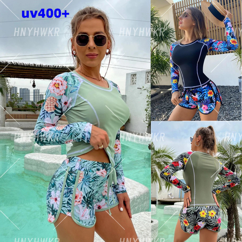 Sexy Beach Surf Vacation Swimsuit two-piece/Women's UV protection long sleeve wetsuit