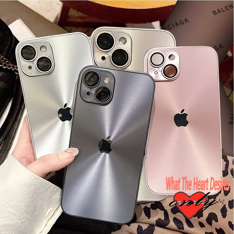 Capinha De Celular Brilhante Fosco Luxo Para Capinha iPhone 15 11 12 13 14 16 Pro Max Lente Filme protetor Capa Choque