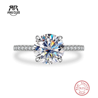 AnuClub Aliança Moissanita 3.54ct D/VVS1 Prata 925 Kit Presente - Frete Grátis Com certificado GRA em Oferta na Shopee