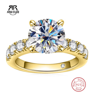 AnuClub Anel Moissanite 4.3cttw D/VVS1 Prata 925 Kit Noivado - Frete Grátis em Oferta na Shopee
