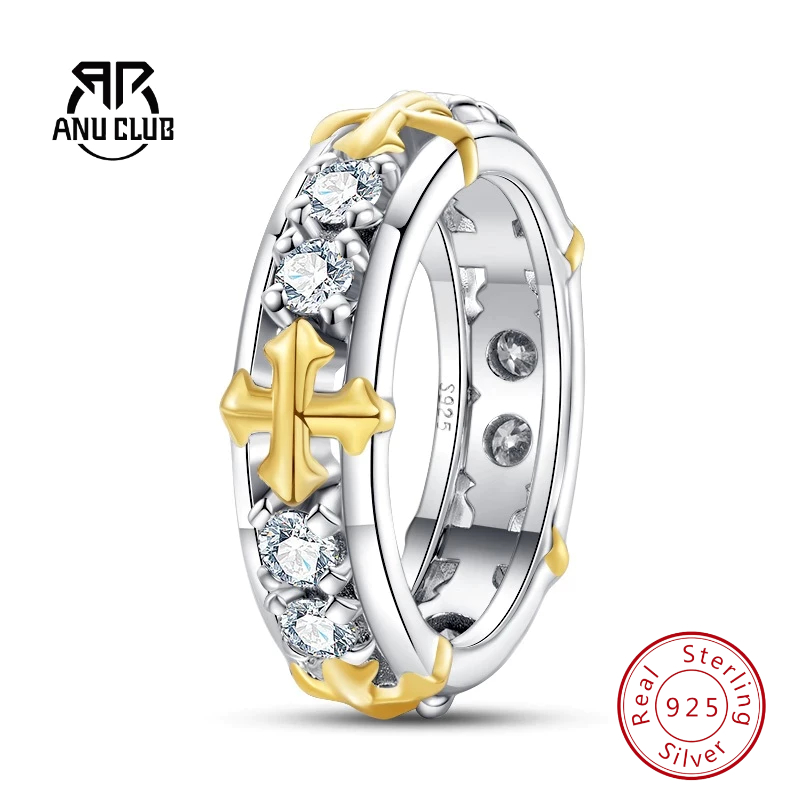Anel De Casamento Moissanite De Corte Redondo AnuClub 3 Mm D/VVS1 Prata 925-Kit De Compromisso De Aniversário em Oferta na Shopee