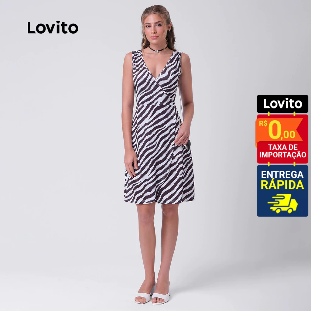 Vestido Estampa de Zebra na Black Friday 2025 | BuscaProdutos