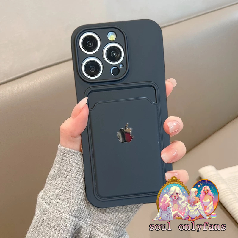 Capinha De Porta-cartões Para Celular Silicone Para Capinha iPhone 13 11 16 12 14 15 Pro Max Carteira Choque Capinha