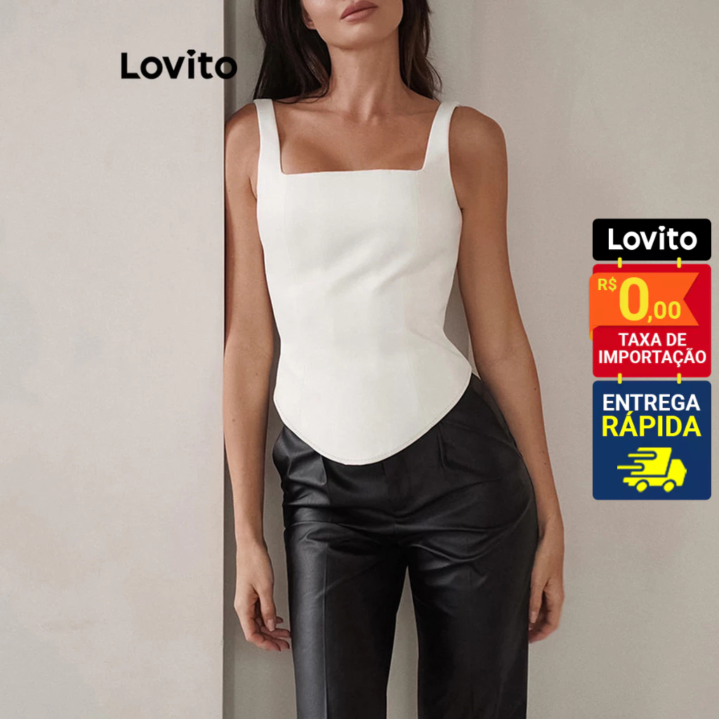 Lovito Top Regata Feminina Lisa Corset LNE31080