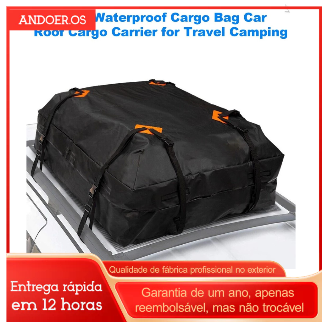 Bolsa de Carga para Tet do Carro 425 Litros Impermeável (à Prova D‘água) com 8 Cintas de Segurança Universal em Oferta na Shopee