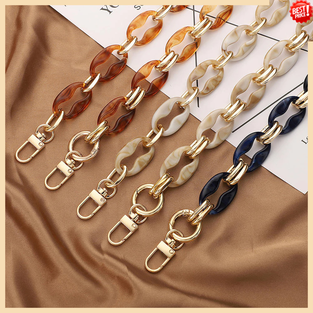 Alça De Corrente De Bolsa De Resina Oval De 40/60 Cm Correntes Acrílico Ombro DIY Alças Peças De Cinto Acessórios em Oferta na Shopee