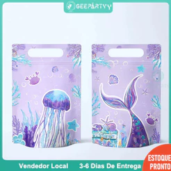 GeeParty – Sacolinhas Temáticas de Rabo de Sereia para Festas (10 ou 20 Unidades)