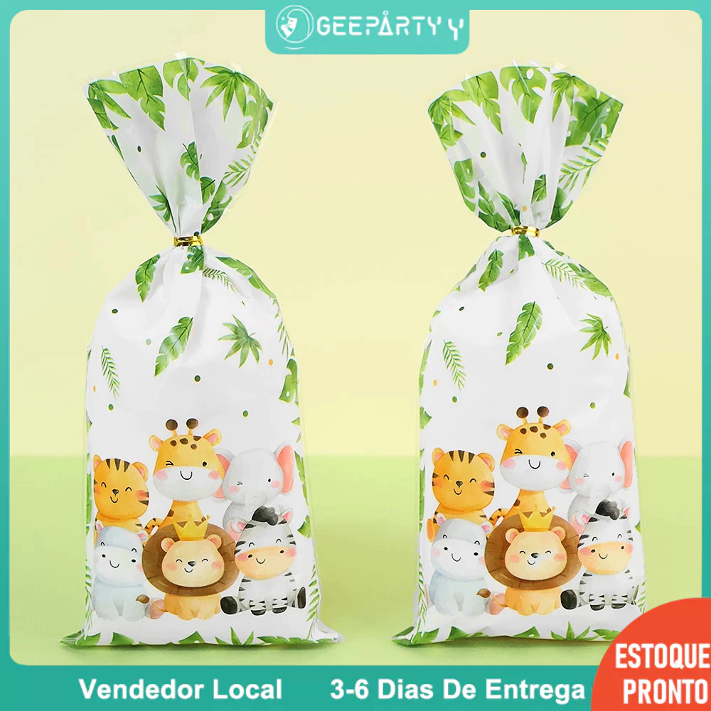 GeeParty – 20/40 Unidades Bolsas Temáticas Safári para Festa de Aniversário em Oferta na Shopee