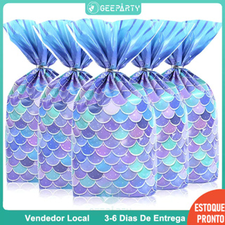 GeeParty –  20/40 Peças Sacolinhas de Brindes com Motivo da Sereia para Meninas em Oferta na Shopee