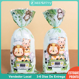 GeeParty – 20/40Peças de Sacolinhas Temáticas da Selva para Decoração de Festas Infantis em Oferta na Shopee