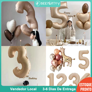GeeParty Balão De Número De Cor Caramelo De 32 Polegadas Para Decoração De Festa De Aniversário , Suprimentos , Folha De em Oferta na Shopee