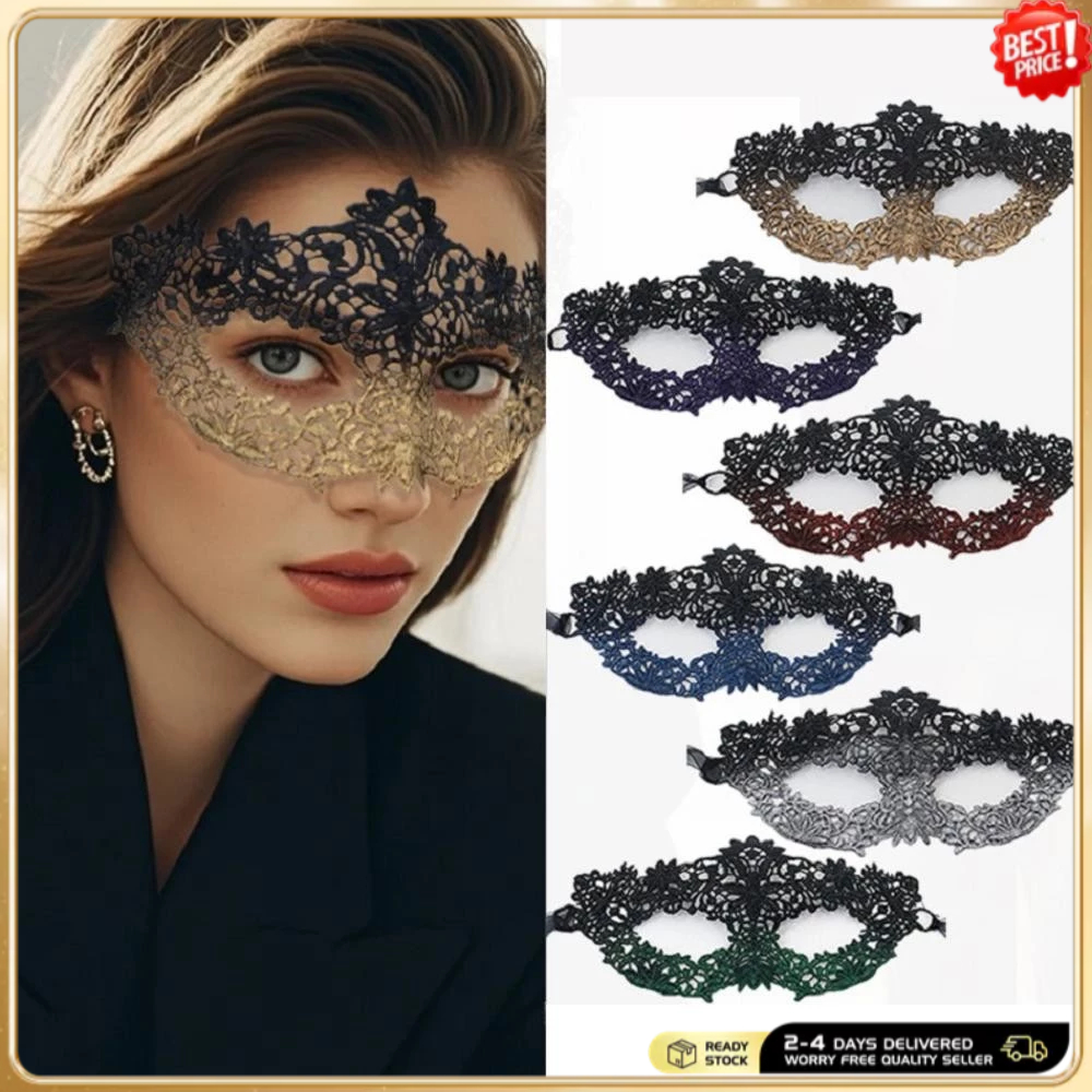 Máscara De Renda Masquerade Olho Veneziana Halloween Sexy Mulher Para Carnaval Festa Traje Bola , Preto em Oferta na Shopee