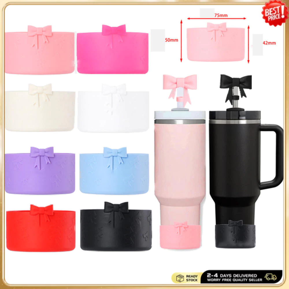 Manga De Copo De Silicone De Alta Qualidade Antiderrapante Capa Protetora Gravata Borboleta 7.5CM/12-40oz Barra De Gelo em Oferta na Shopee