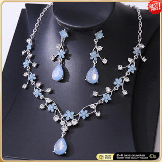 Delicado Conjunto De Brincos Glamourosos Gargantilha Colar Strass Elegante Jóias De Noiva Para Dama De Honra Ocasião For em Oferta na Shopee