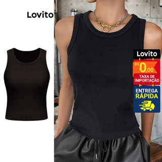 Lovito Regata Casual De Verão Para Mulheres L77ED011 em Oferta na Shopee