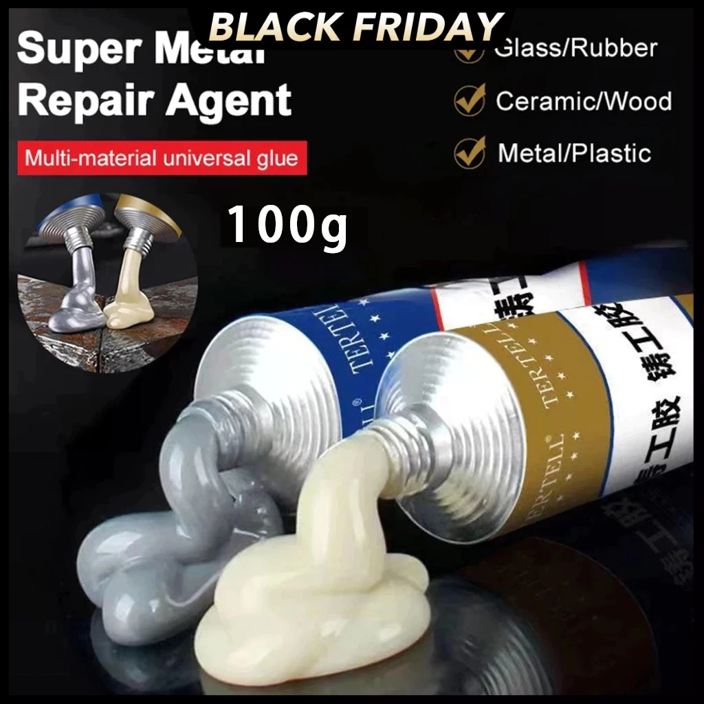 Cola De Reparo Industrial Forte Resistência Ao Calor Pasta De Metal Frio A + B Adesiva Agente De Fundição Super Soldagem