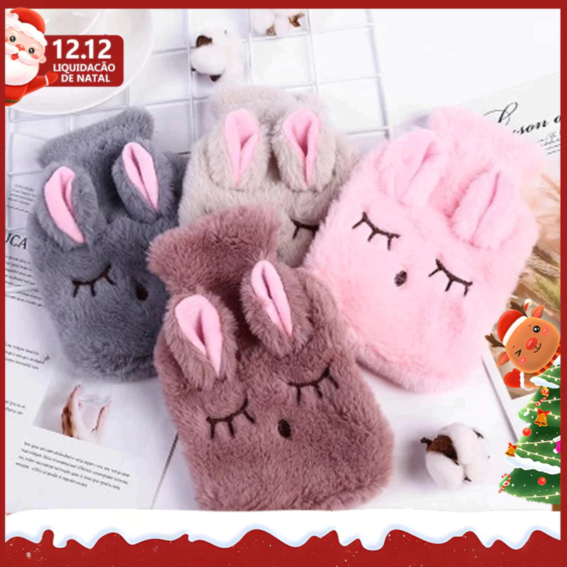 Saco De Água Quente De PVC Para Alívio Da Dor De Tensão Com Tampa De Garrafa Macia E Aconchegante em Oferta na Shopee