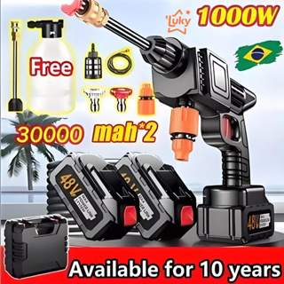 Lavadora de Alta Pressão Sem Fio Portátil Recarregável Carros e Jardins Pistola Lavajato Residêncial Bivolt em Oferta na Shopee