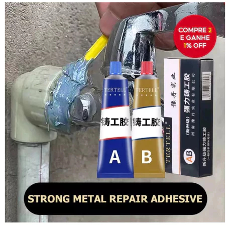 Cola De Fundição AB Cola de Reparo Rápido para Metal e Plástico - Adesivo AB para Soldagem a Frio
