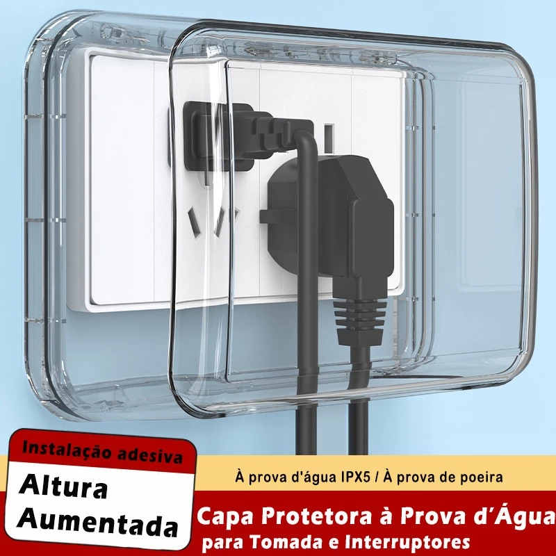 Capa protetora para interruptor de soquete à prova d'água, à prova de poeira e perfuração, capa contra poeira