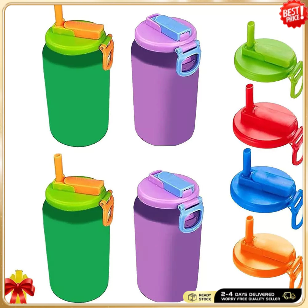 Tampas De Lata De Refrigerante Com Canudo , De Silicone De 3 Cores Pop Reutilizáveis Latas Para Cerveja , Bebidas , Cabe